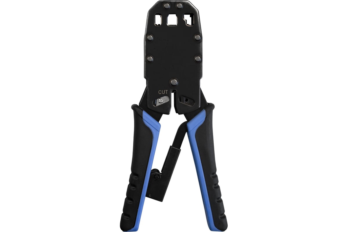 Инструмент Exegate EX-T2008R для обжима RJ-45, RJ-11, 12, с храповым механизмом, прямой ход обжимки 293155