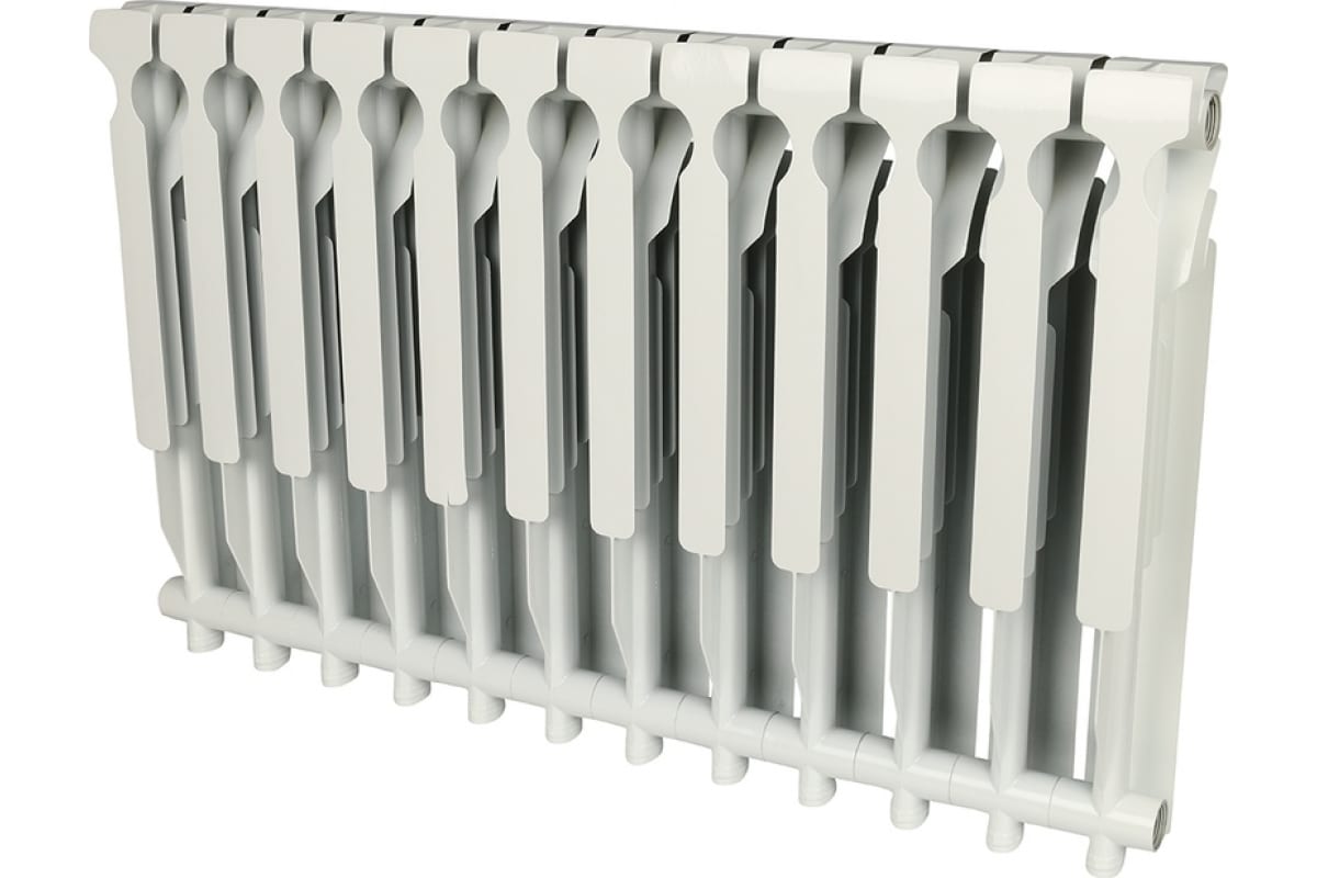 Алюминиевый радиатор Rommer Plus 500 12 секций RAL9016 89567