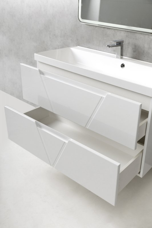 Тумба с раковиной BelBagno Vittoria 100 см Bianco Lucido (эмаль)