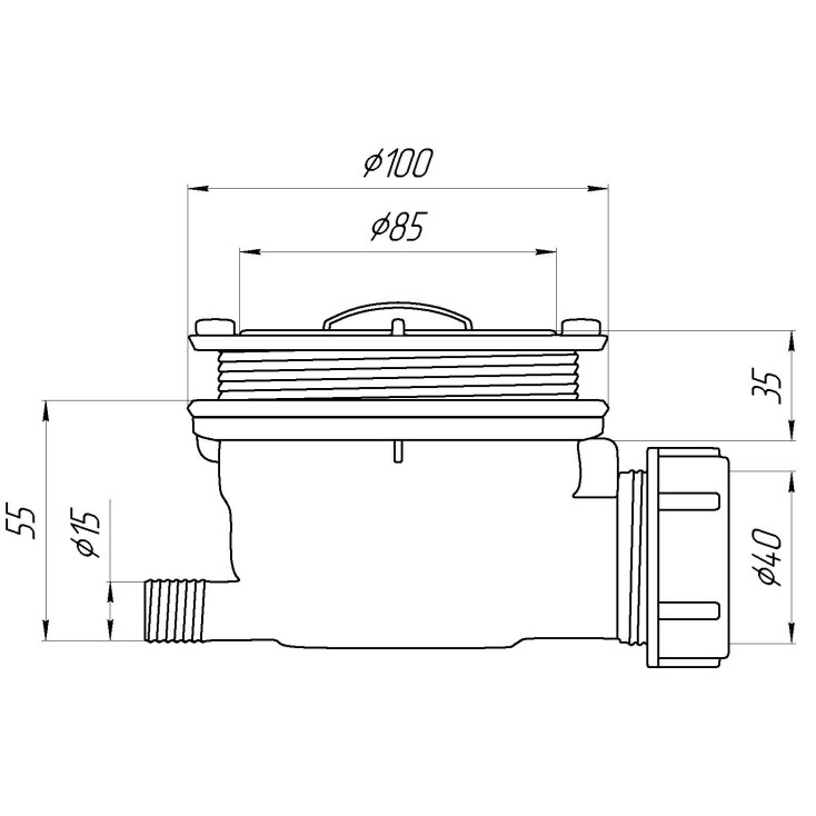 Сифон для поддона Grossman GR-S90