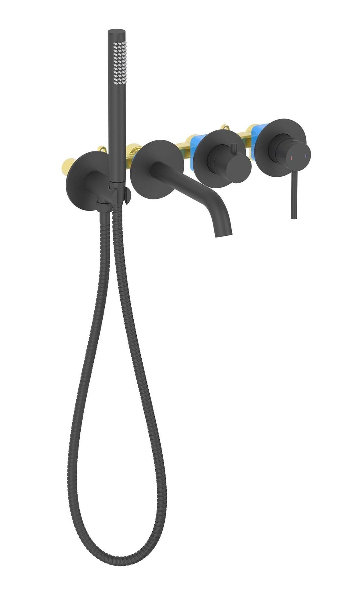 Смеситель для ванны Aquatek Европа AQ1344MB черный матовый Смеситель для ванны Aquatek Европа AQ1344MB черный матовый