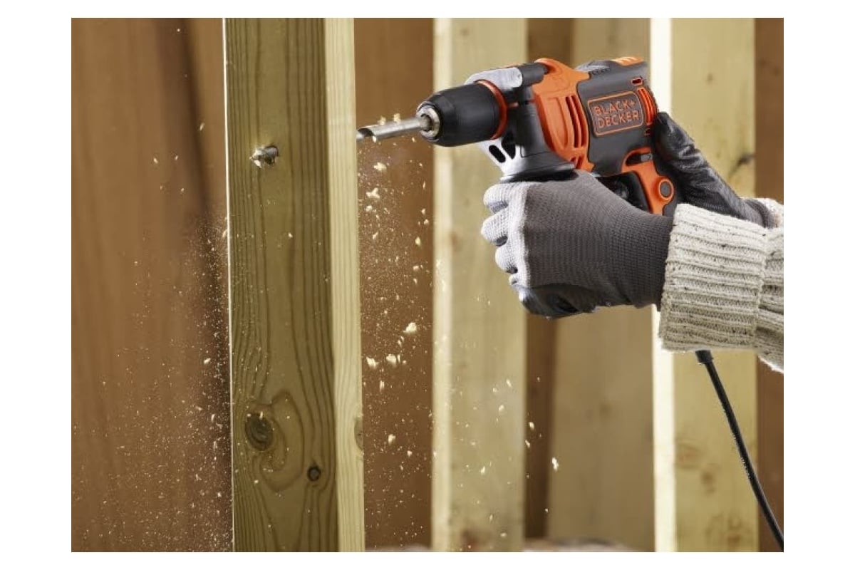 Электронная ударная дрель Black&Decker Omega BEH710K-QS