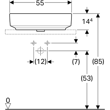 Раковина Geberit VariForm 55 см 500.779.01.2