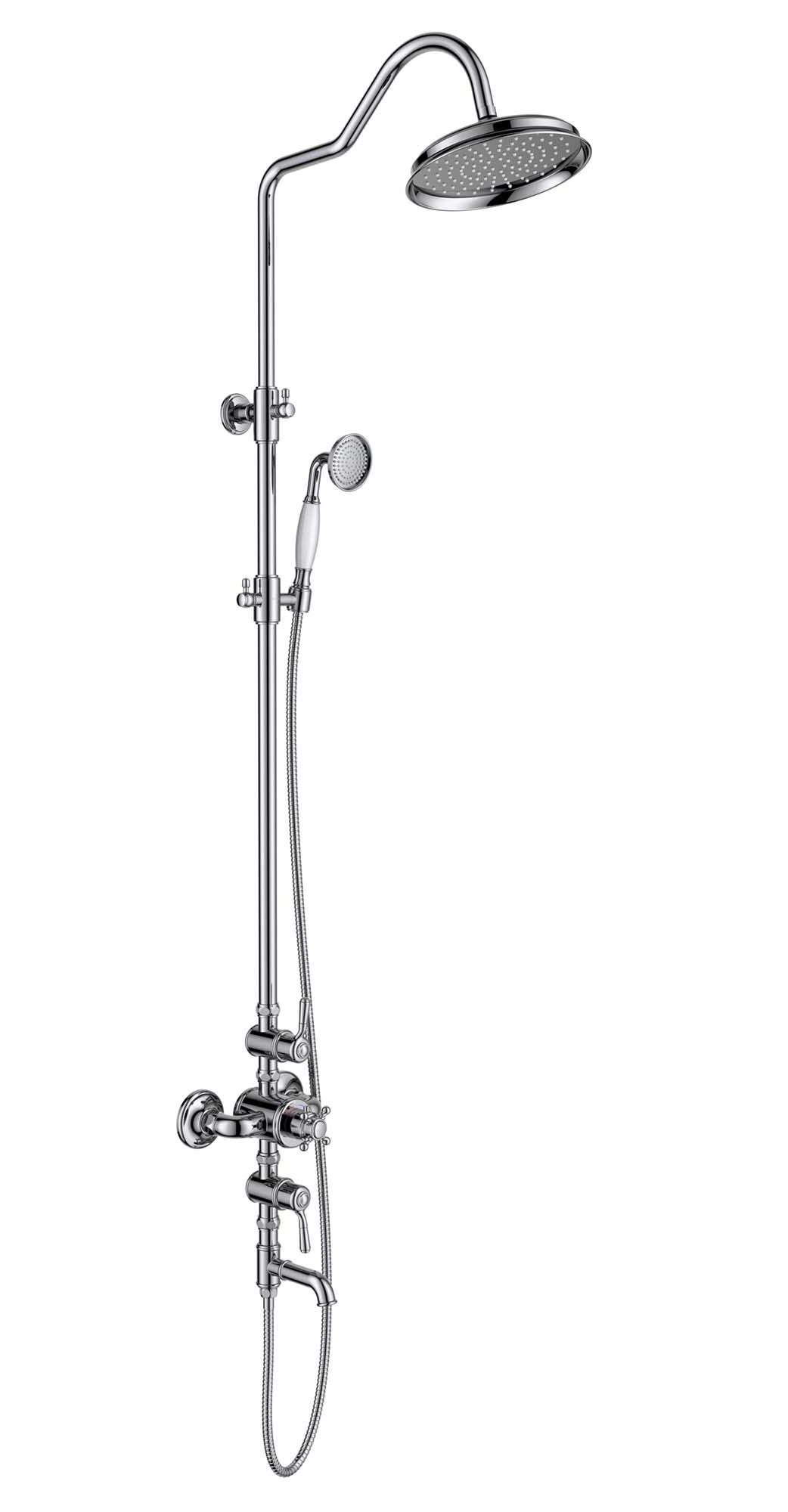 Душевая стойка Aquatek Классик AQ2543CR термостат, хром