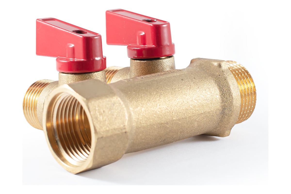 Коллектор с шаровыми кранами PROFACTOR в/н 3/4" х 2 вых 1/2"нар PF MV 264.2