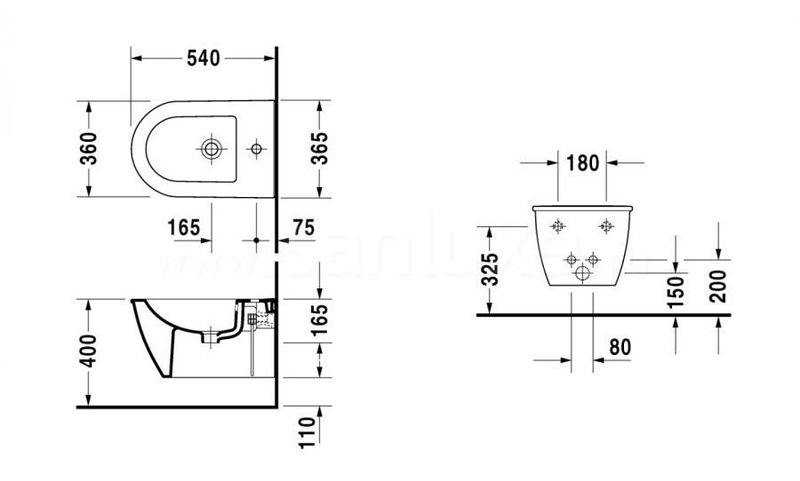 Подвесное биде Duravit Darling New 2249150000