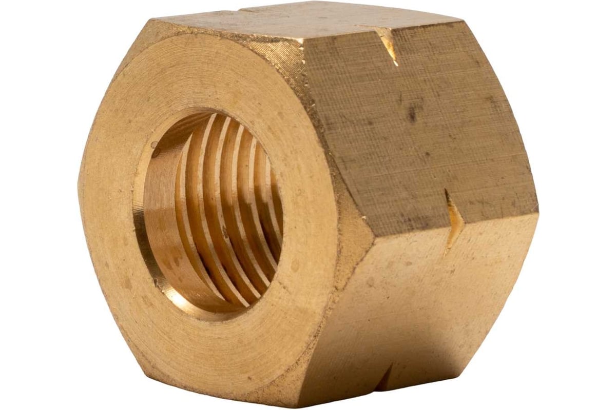 Гайка накидная 27, W21.8x1/14" (СП21.8) LH, латунь, 5 шт в упаковке Krass 2190600