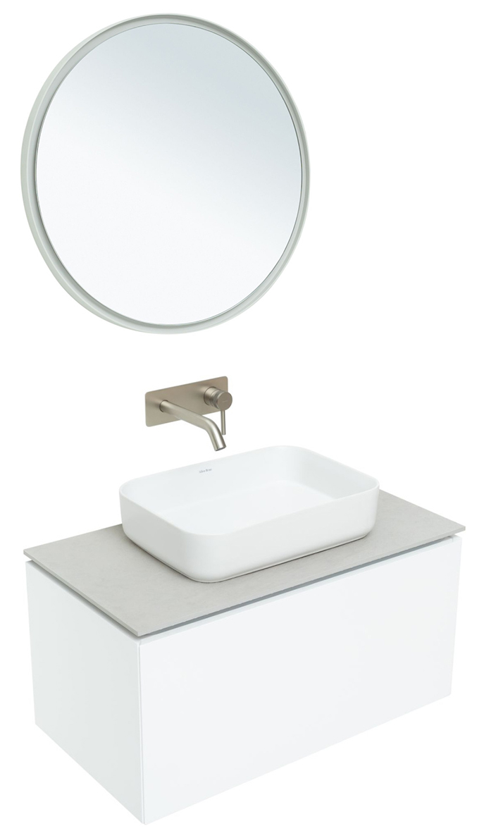 Мебель для ванной Allen Brau Infinity 85 см, 1 ящик, white matt