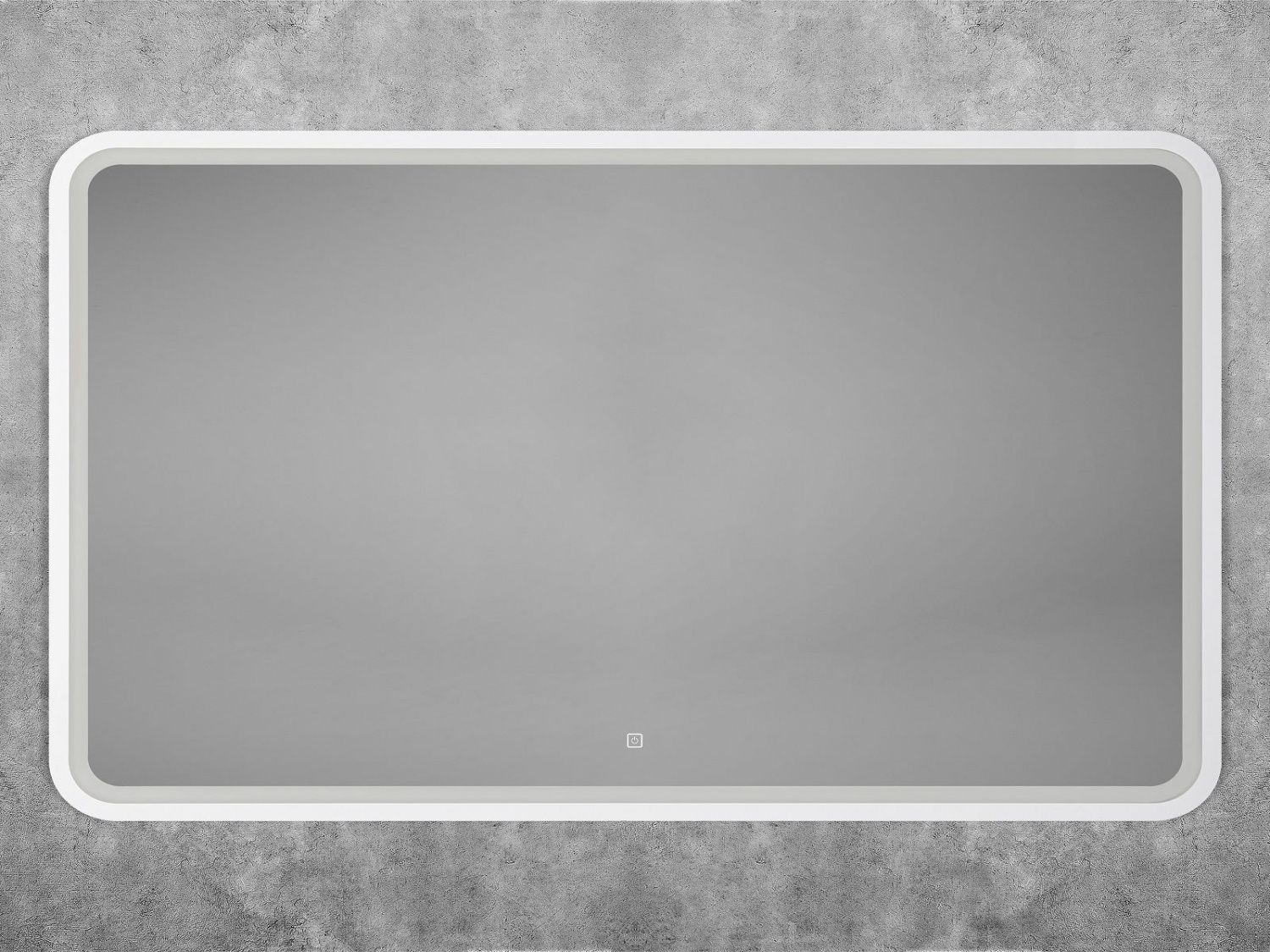 Зеркало Art&Max Genova 120x80 с подсветкой, белый матовый AM-Gen-1200-800-DS-F-White