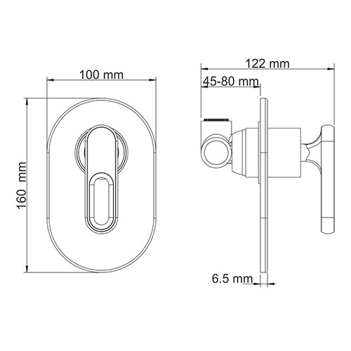 Смеситель для биде WasserKRAFT Kammel A111857 со шлангом 120 см