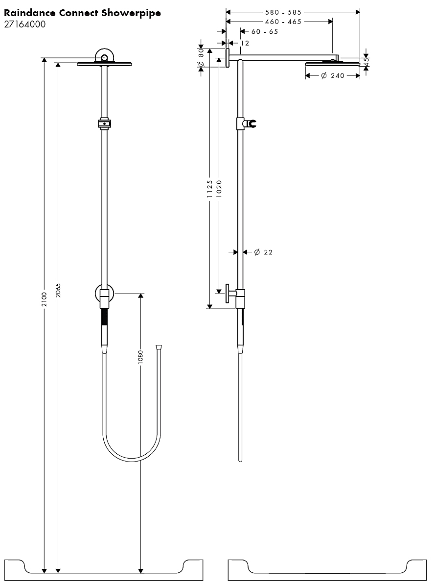 Душевая стойка Hansgrohe Raindance Connect S 240 27164000