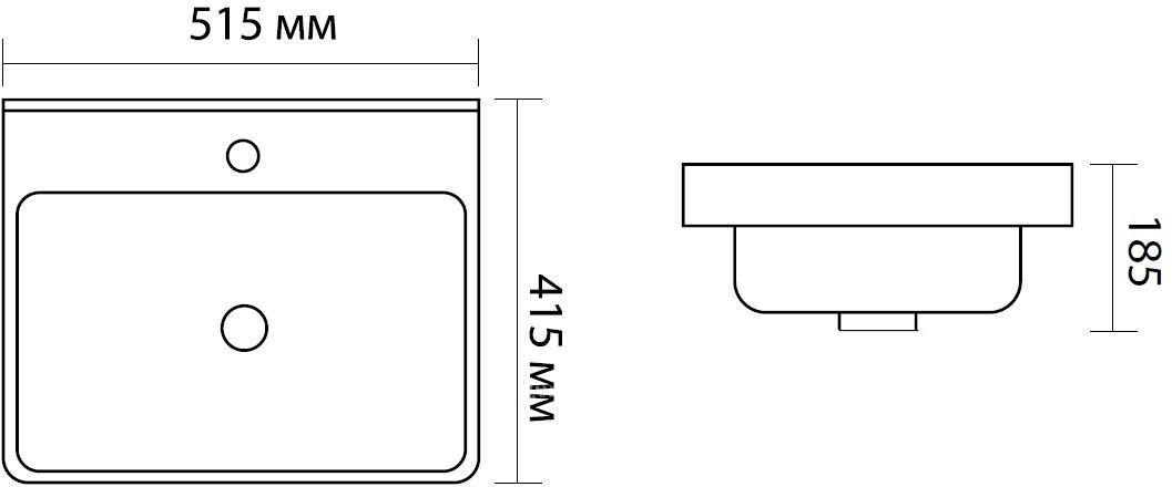 Раковина Aquanet Ирис 50 см 00301802