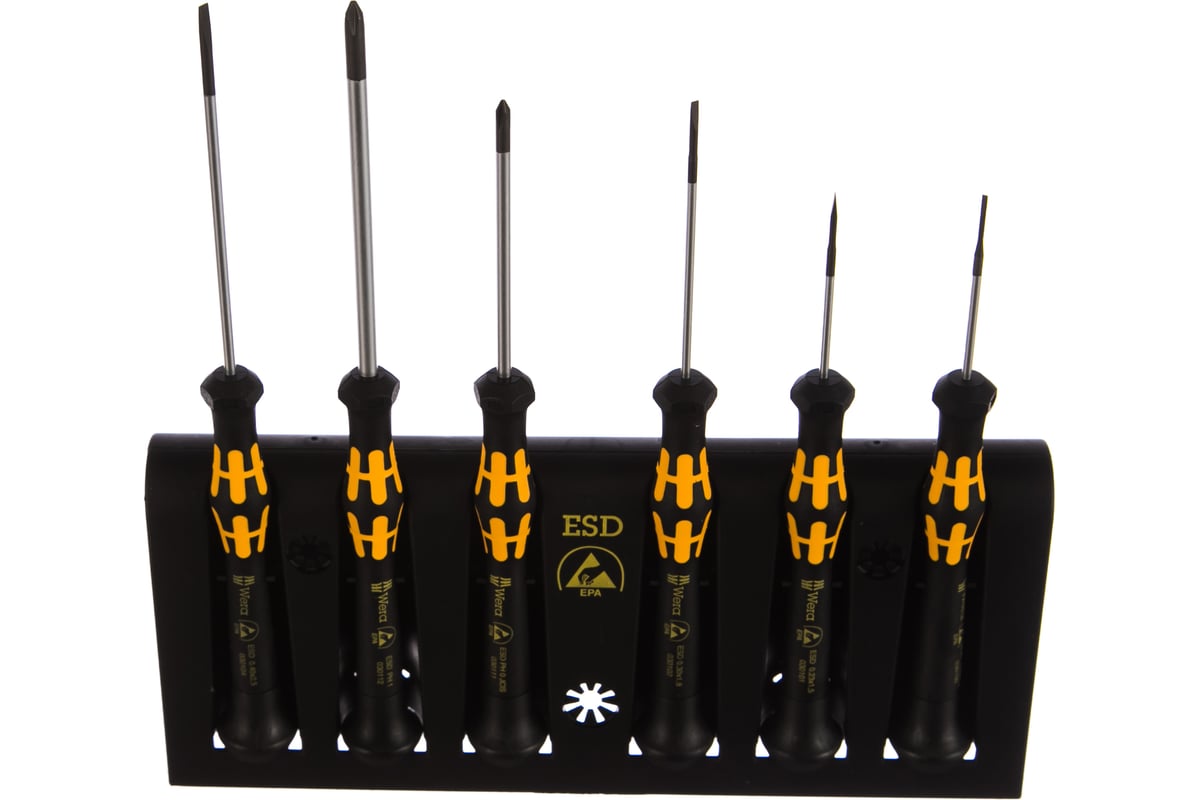 Набор отверток WERA A/6 Electronics Screwdriver Set+Rack 6 шт. WE-030170