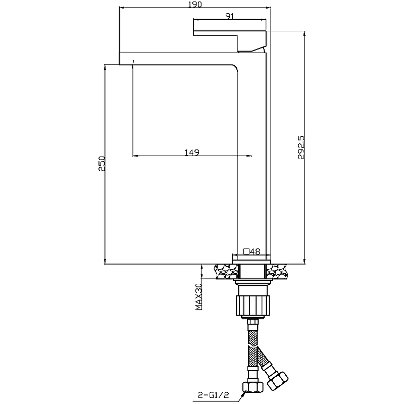 Смеситель для раковины Agger Great A2812144 черный