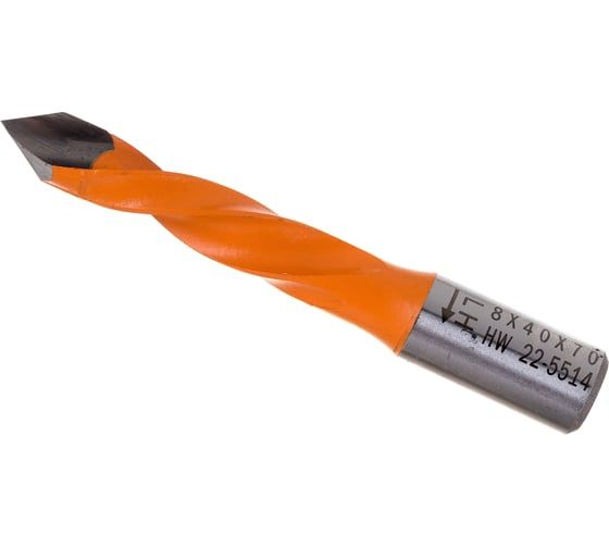 Сверло HW (8x40x70 мм; Z 2; S 10x20 мм; LH) для присадочного станка CMT 375.080.12