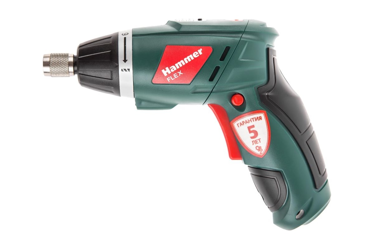 Аккумуляторная отвертка Hammer Flex ACD3.6Li USB с набором бит 545454