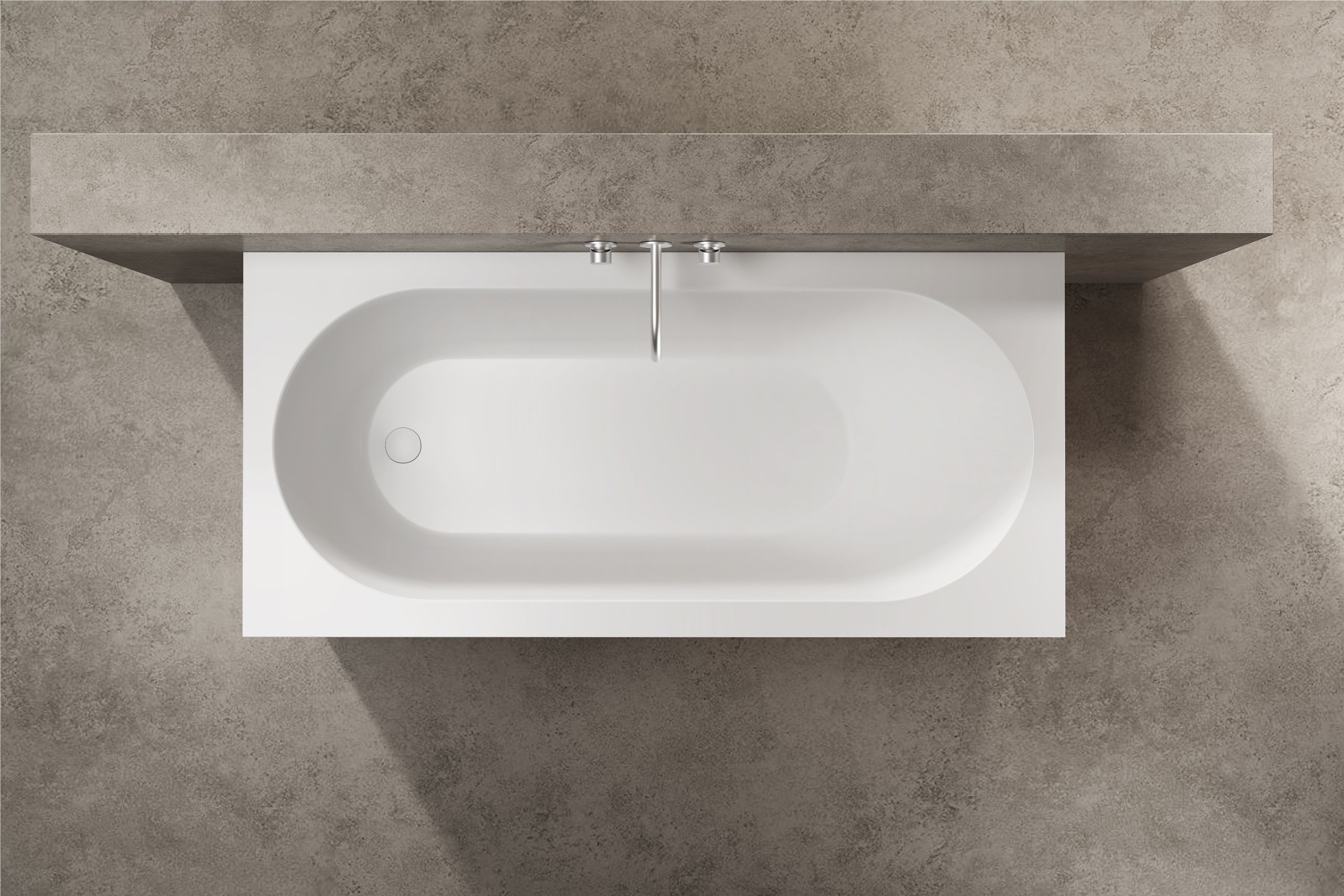 Ванна из искусственного камня Vincea Солид Серфейс (Solid Surface) VBT-8SB1-1500 белая матовая 150х75 см