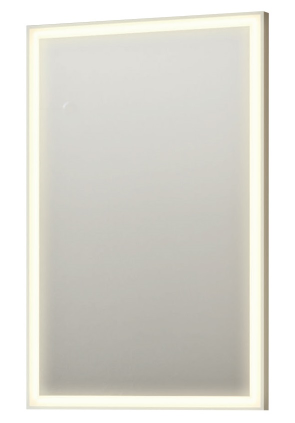 Зеркало Orka Cube 65x100 см с подсветкой, белый матовый 3000368