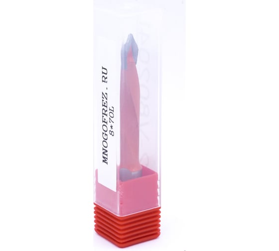 Сверло присадочное монолитное сквозное ZY-V110204L (8х70 мм; хв-к 10 мм; левое вращение) МНОГОФРЕЗ 6581