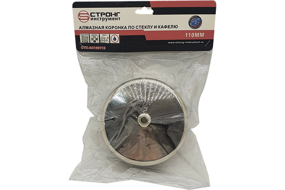 Коронка по стеклу и керамике 110 мм Strong CTK-04100110
