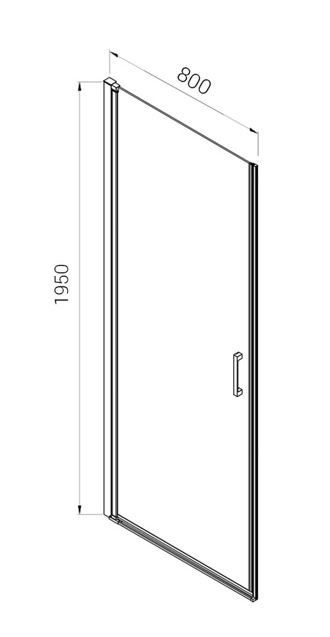 Душевая дверь Vincea Alpha VDP-3AL800CLB 80x195 черный, прозрачное