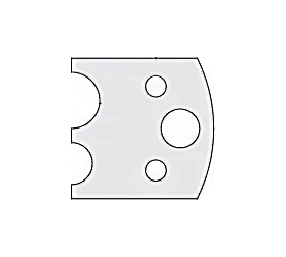 Нож для фрезы мультисистема HSS два полуштапа R8;6 40x20x4 мм Dimar 3305140