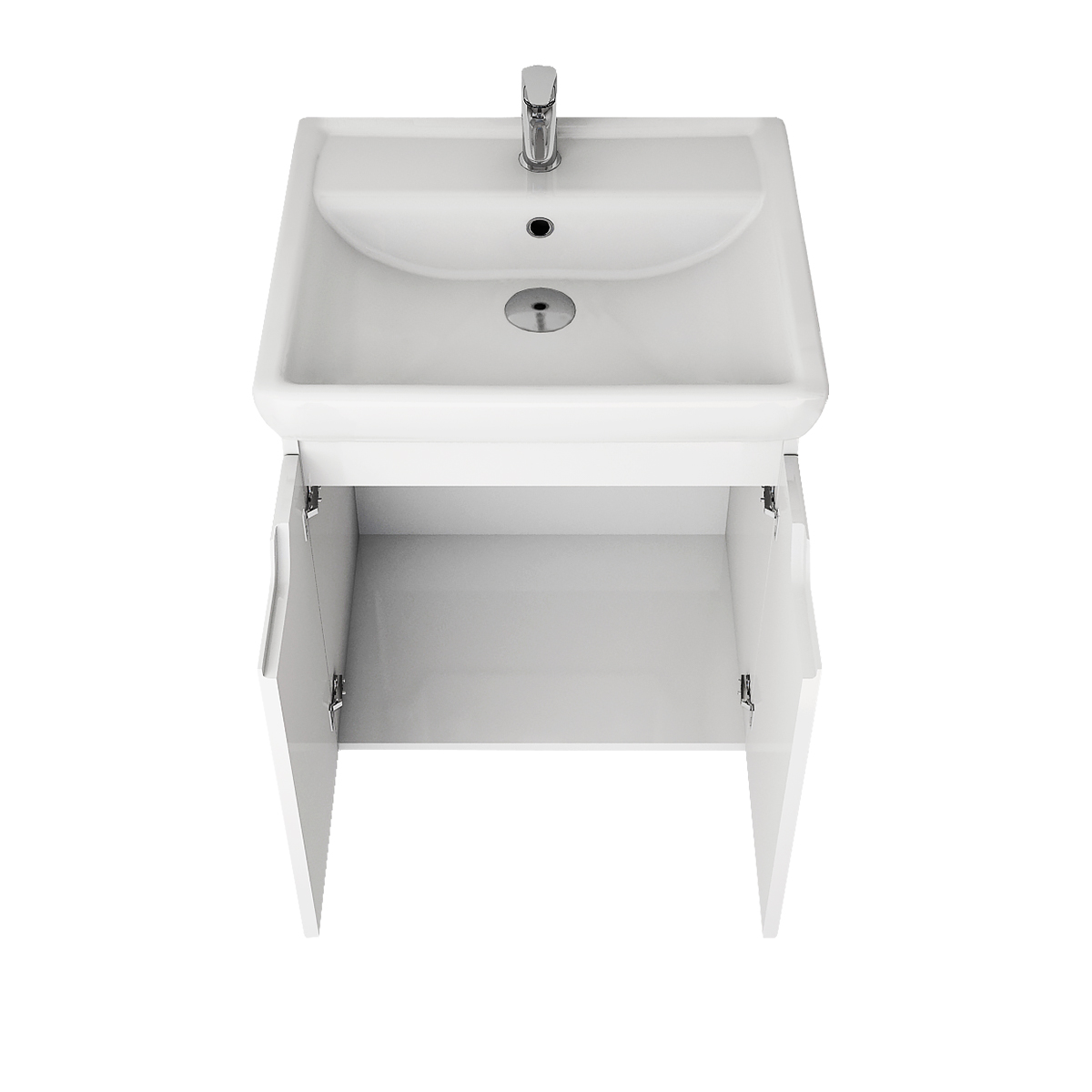 Мебель для ванной Dreja Q 55 см с дверцами, белый