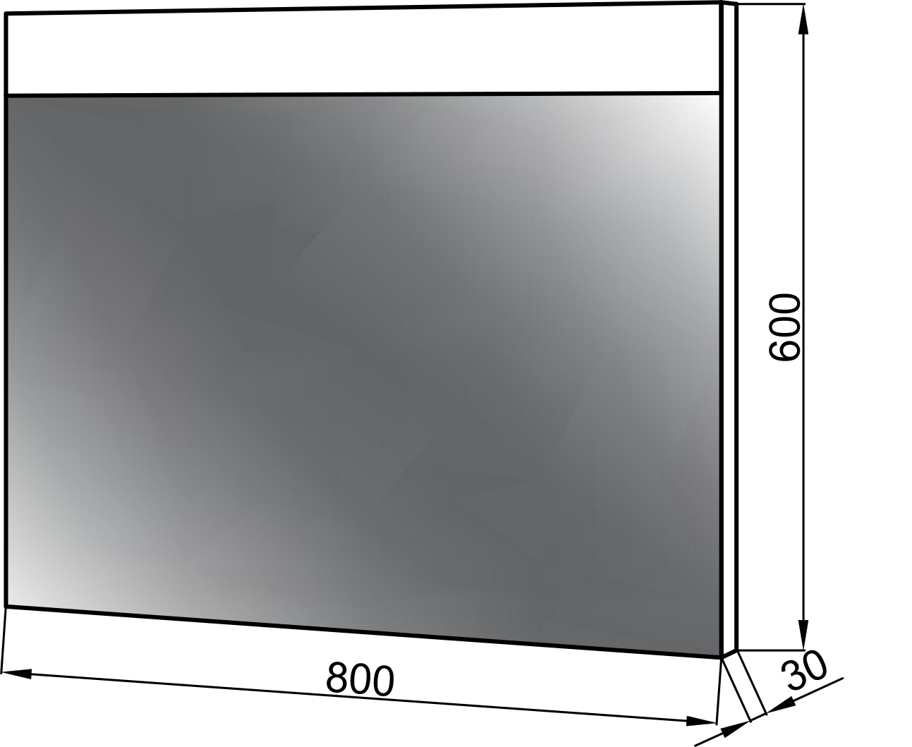 Зеркало Cerutti SPA Эмилия 80 см LED