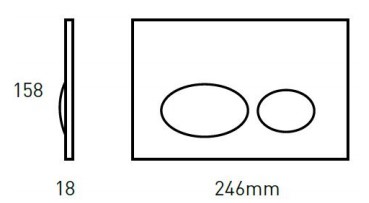 Кнопка смыва Bocchi Como 8200-0050 матовый хром