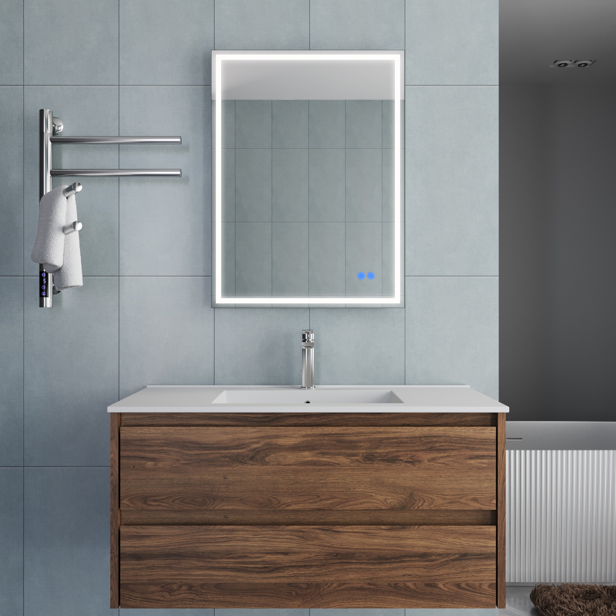 Тумба с раковиной Vincea Gio new 100 см C.Oak