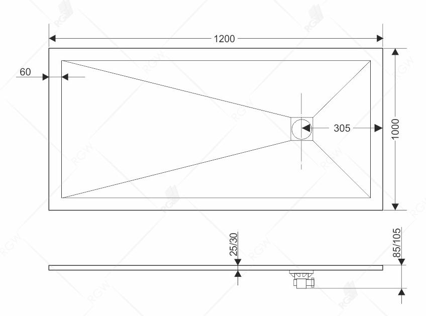 Поддон для душа RGW ST-Be 16152012-03 120x100 бежевый