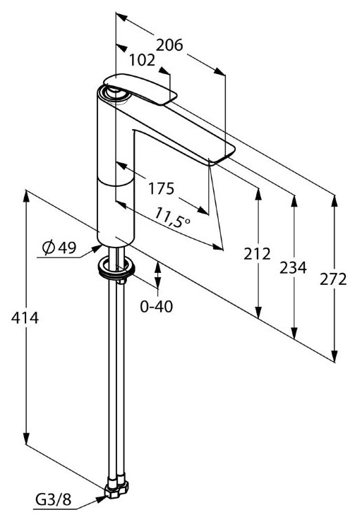 Смеситель для раковины Kludi Balance 522969175