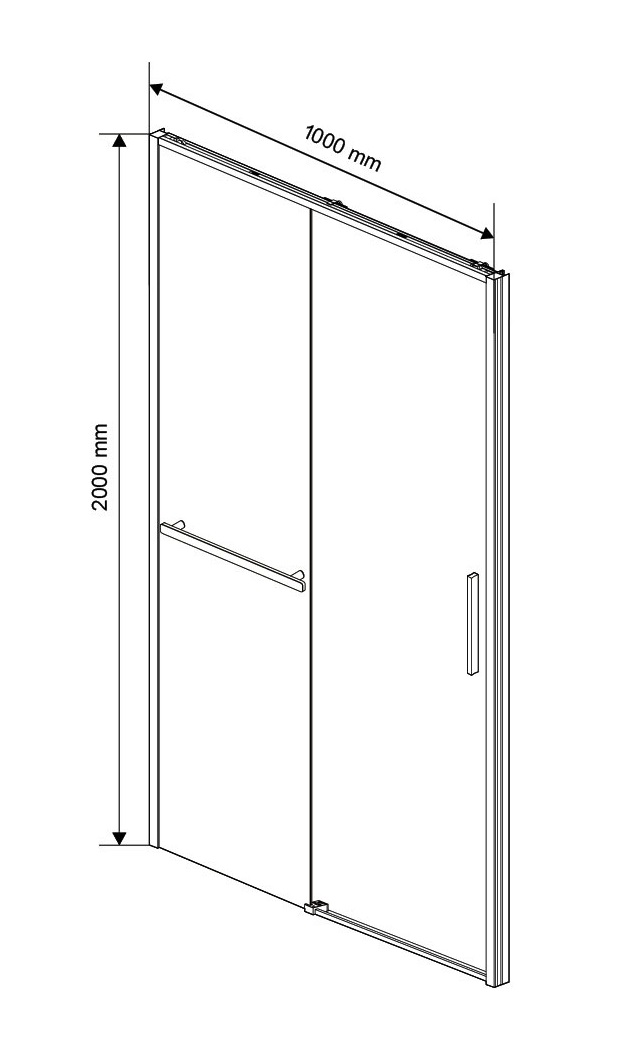 Душевая дверь Vincea Slim Soft VDS-1SS100CL 100x200 хром, прозрачная