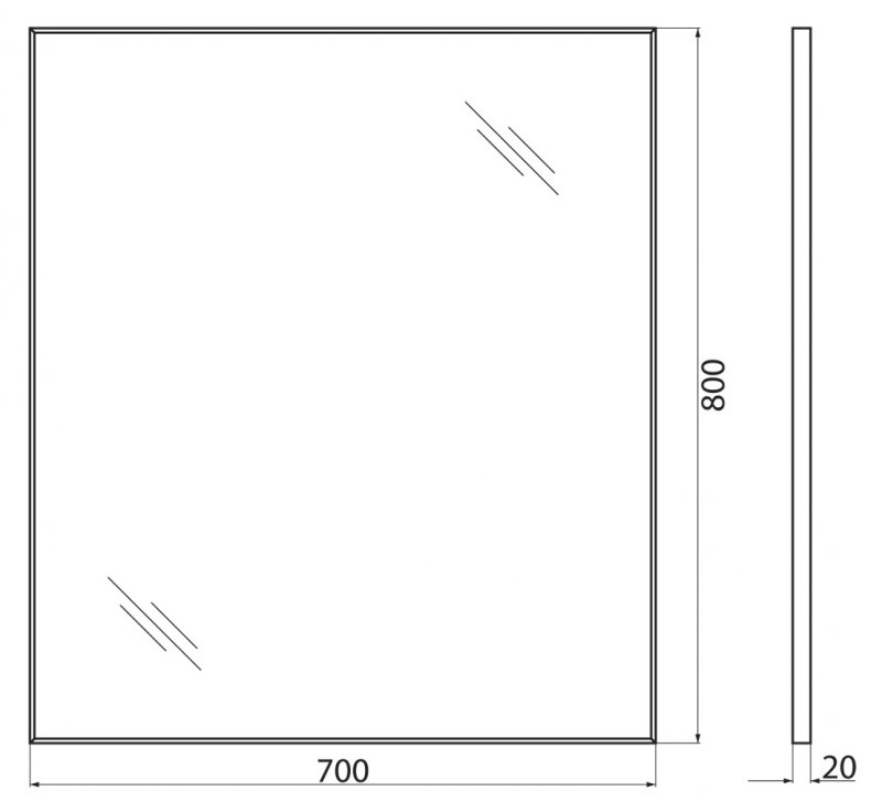 Зеркало BelBagno SPC-AL-700-800 70x80 см хром