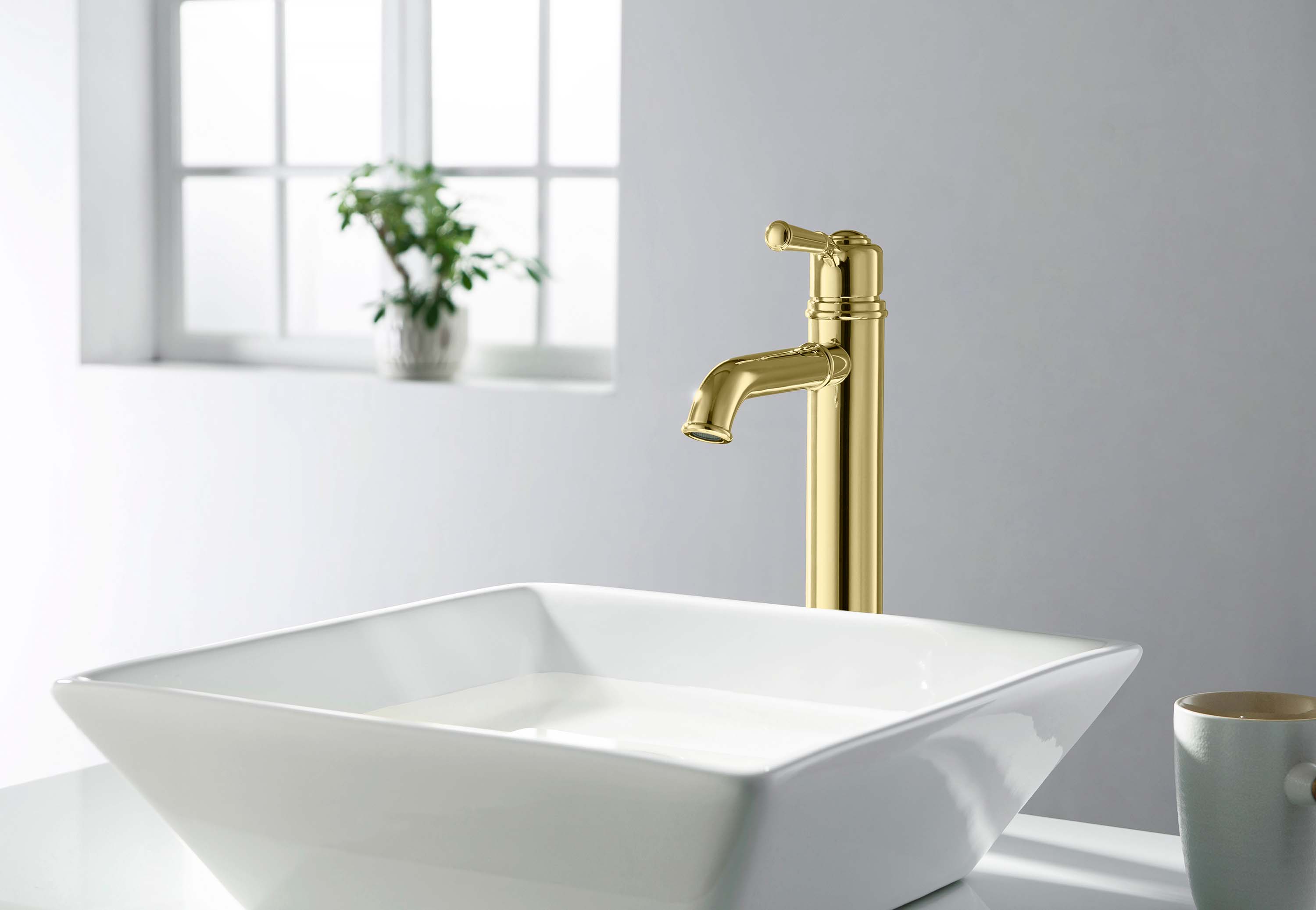 Смеситель для раковины Aquatek Классик AQ1504PG полированное золото