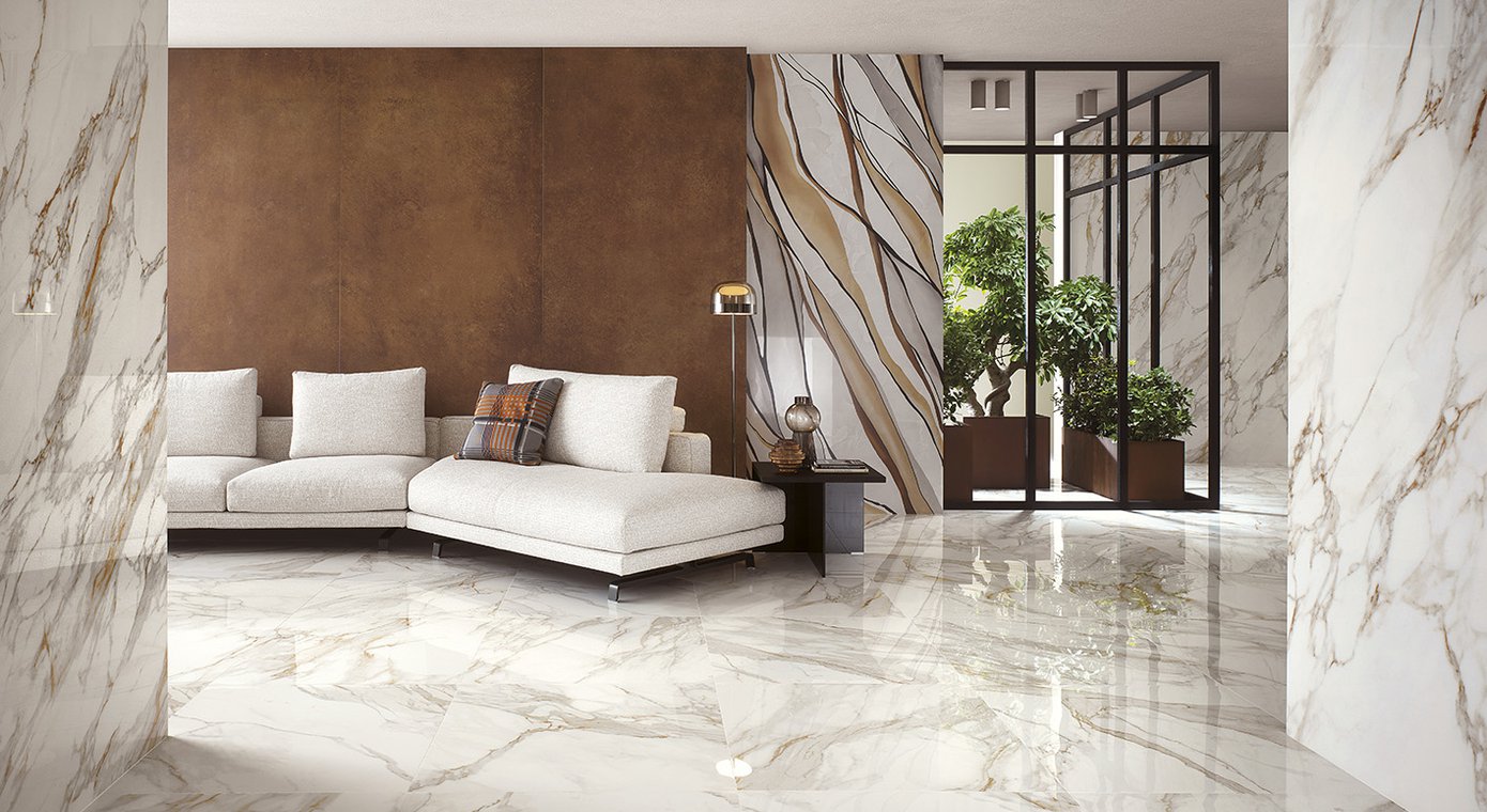 Керамогранит Fap Ceramiche Roma Gold Calacatta Oro Brill 60x120 см, fPZ1