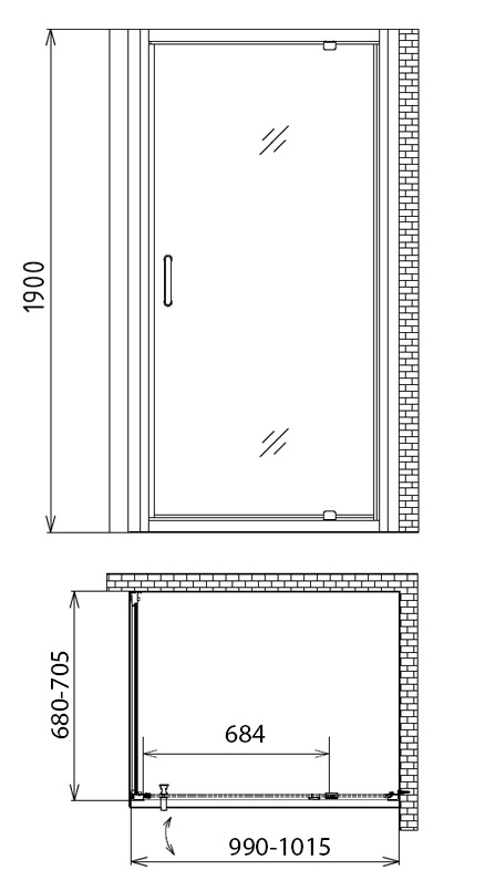 Душевой уголок Gemy Sunny Bay S28160-A70 100x70