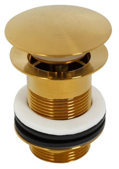 Донный клапан Cezares ECO-SC-BORO без перелива, брашированное золото
