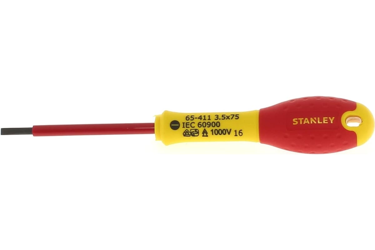 Диэлектрическая отвертка FATMAX 1000V 3.5х75 мм Stanley 0-65-411