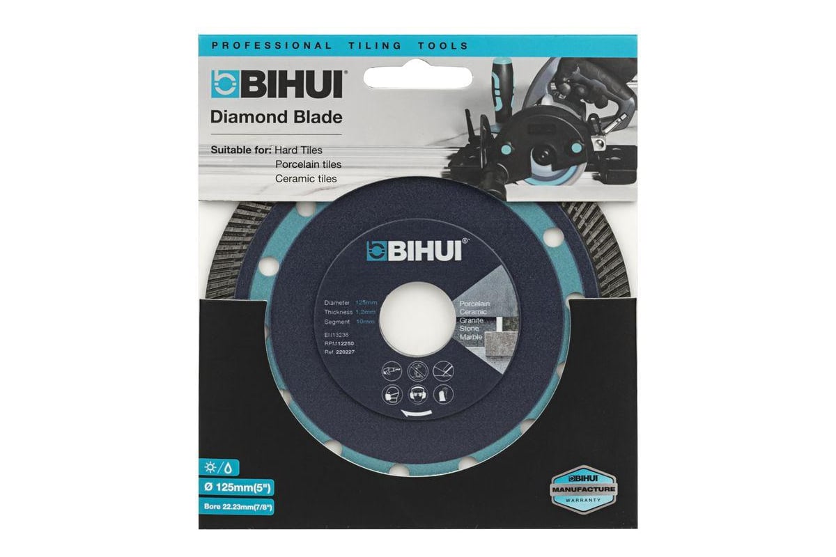 Диск алмазный SUPER THIN TURBO 115 мм BIHUI DCBN115