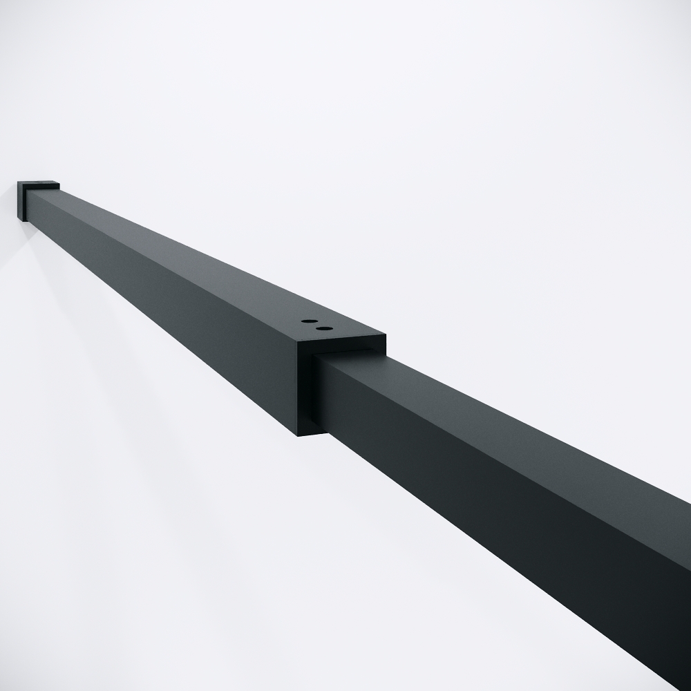 Душевая перегородка Niagara Nova NG-481-90FBLACK 90x200 рифленая/тонированная, профиль черный матовый