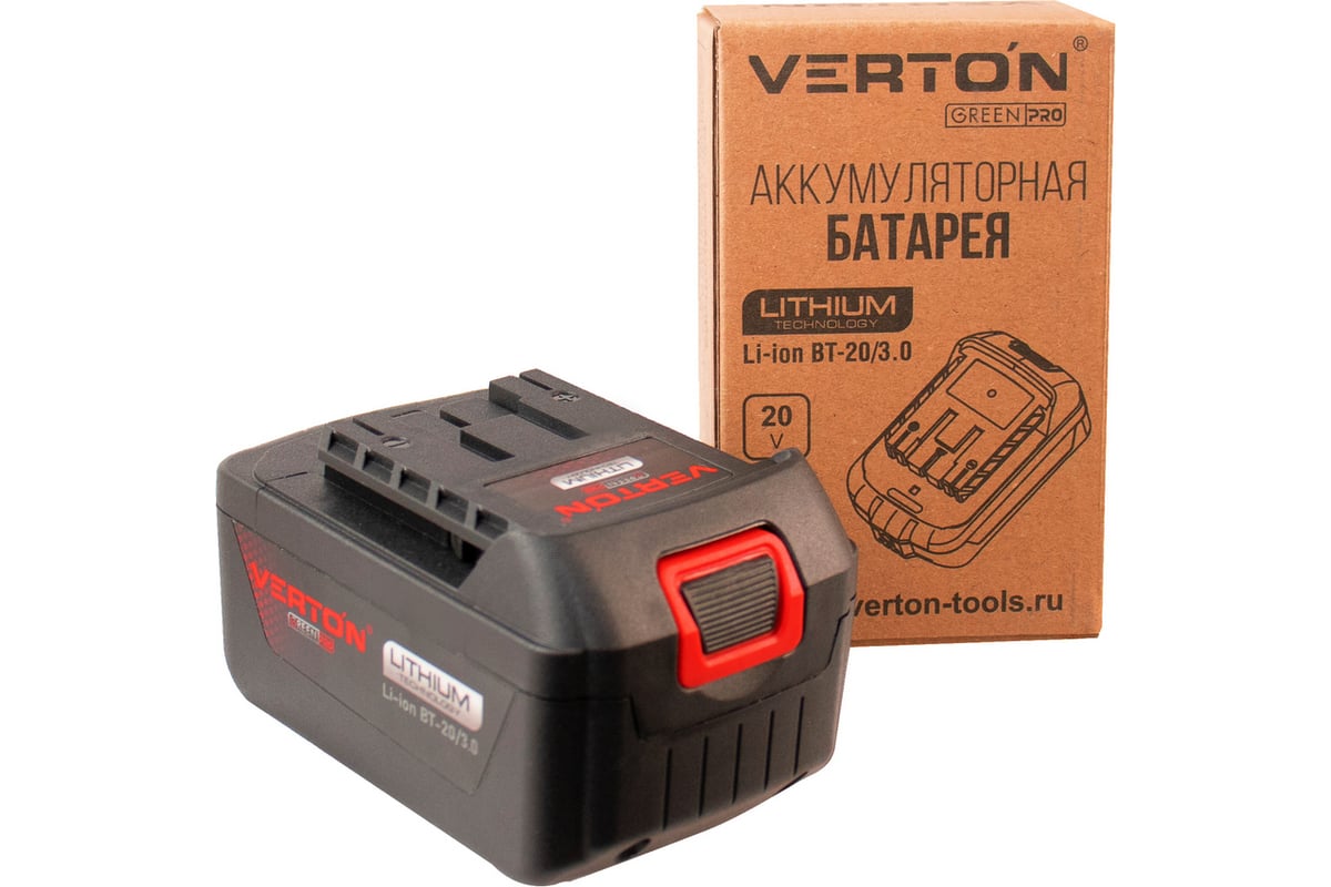Аккумулятор Garden Green Pro BT-20/3.0 20В, 3Ач Verton 01.14232.14235