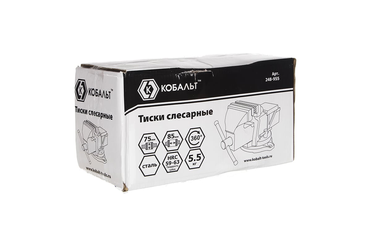 Слесарные поворотные стальные тиски КОБАЛЬТ 248-955