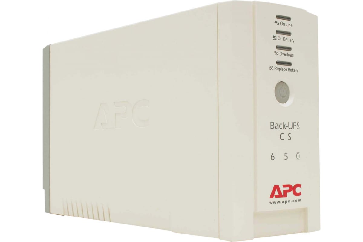 Источник бесперебойного питания APC Back-UPS CS, OffLine, 650VA/400W, Tower, IEC, Serial+USB BK650EI