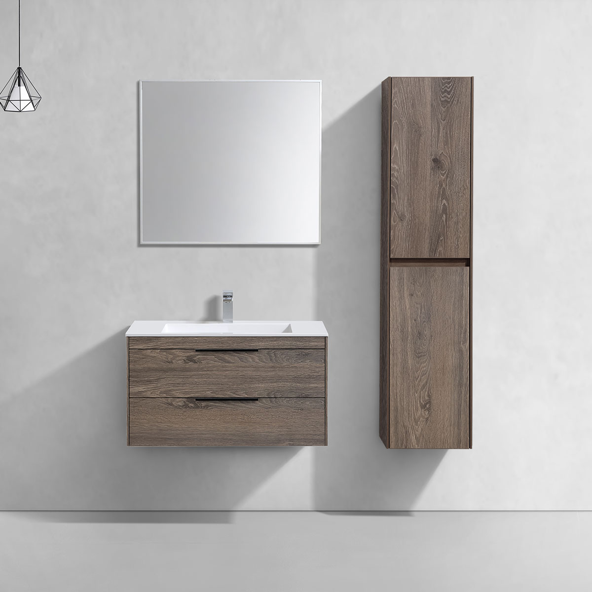 Мебель для ванной Vincea Chiara 2D 80 см R.Oak