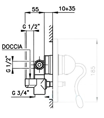 Внутренняя часть смесителя Nicolazzi 4060