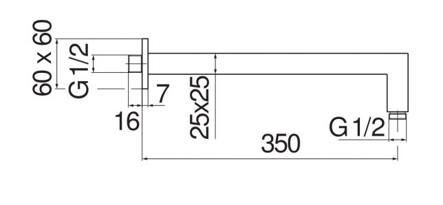 Кронштейн для душа Nobili AD138/24CR Chrome