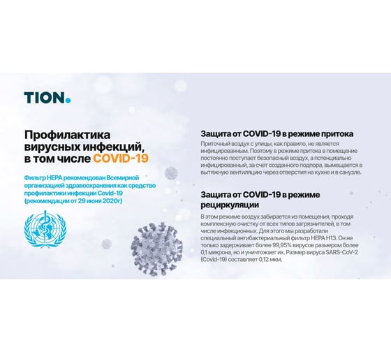 Приточный очиститель воздуха TION 4S Magic 00-10027943