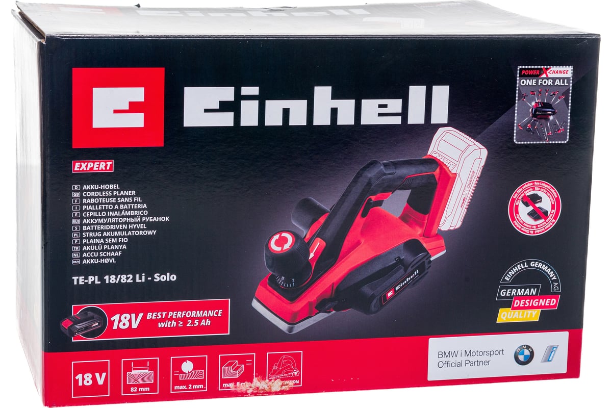 Аккумуляторный рубанок Einhell PXC TE-PL 18/82 Li-Solo 4345400