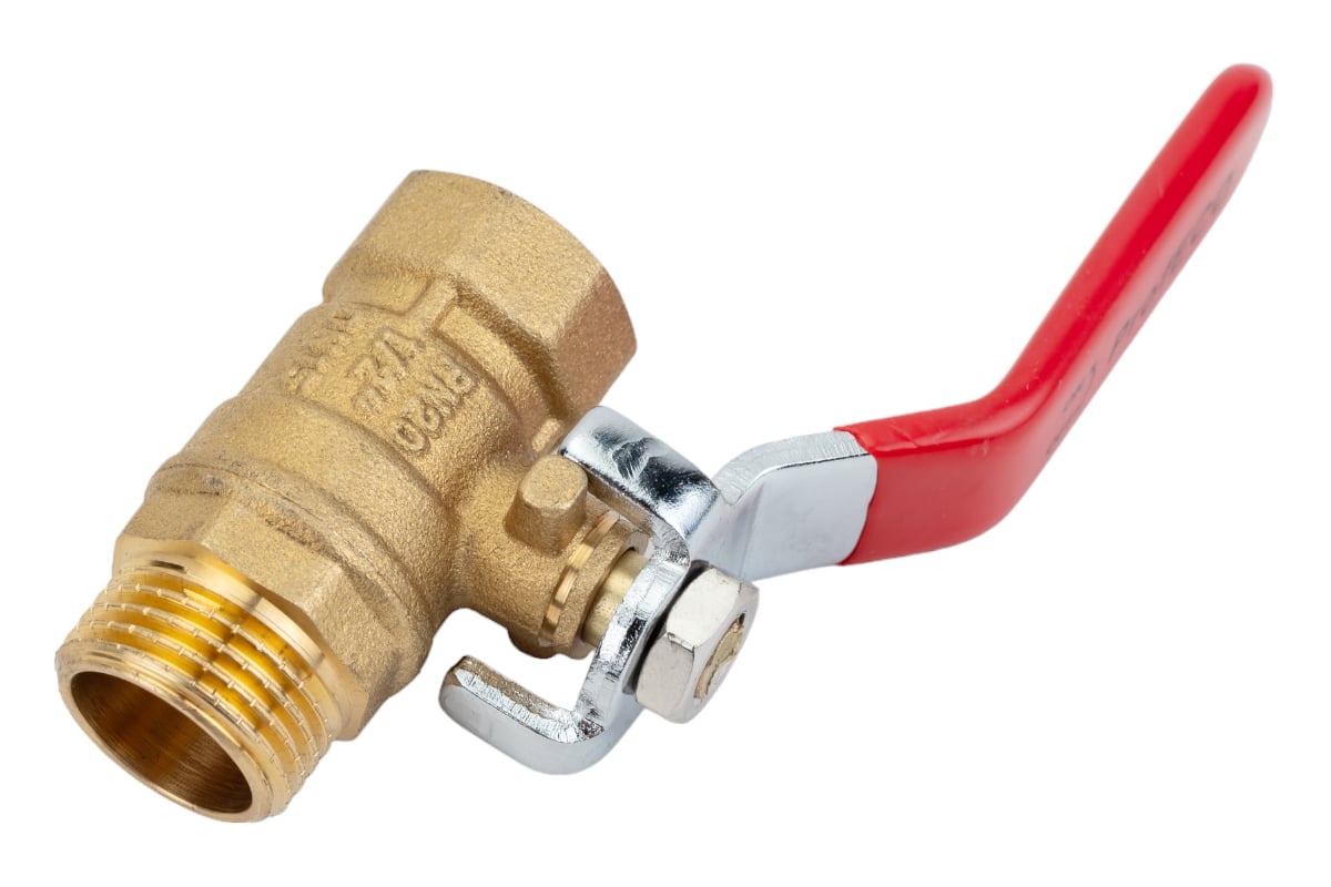 Шаровой кран ProfEco 1/2 ВР-НР, муфтовый, ручка, Ду15, Ру20 11Б27п1 PE-12FML